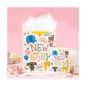 WRAPAHOLIC Bolsa grande de regalo para bebé de 13 pulgadas_4