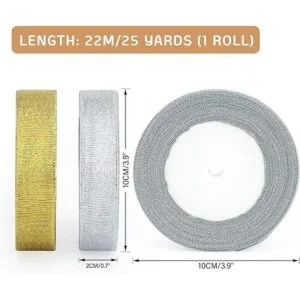 2 rollos de cinta de 50 yardas con purpurina metálica_2