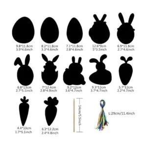 48 piezas de papel para rascar de Pascua conejo_2