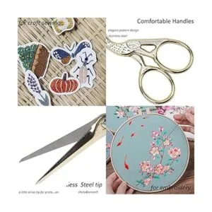 BIHRTC Tijeras de bordado de 4.5 pulgadas tijeras de_7