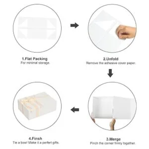 Cajas de regalo blancas con tapas 1 paquete caja de_3
