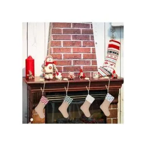 4 soportes Sunshane para calcetines y mantel de Navidad_3