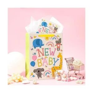 WRAPAHOLIC Bolsa grande de regalo para bebé de 13 pulgadas_5