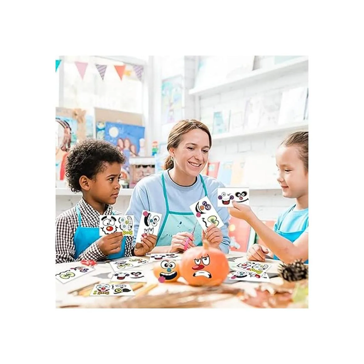 Paquete de 36 calcomanías de decoración de calabaza de_3