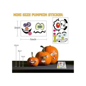 Paquete de 36 calcomanías de decoración de calabaza de_4