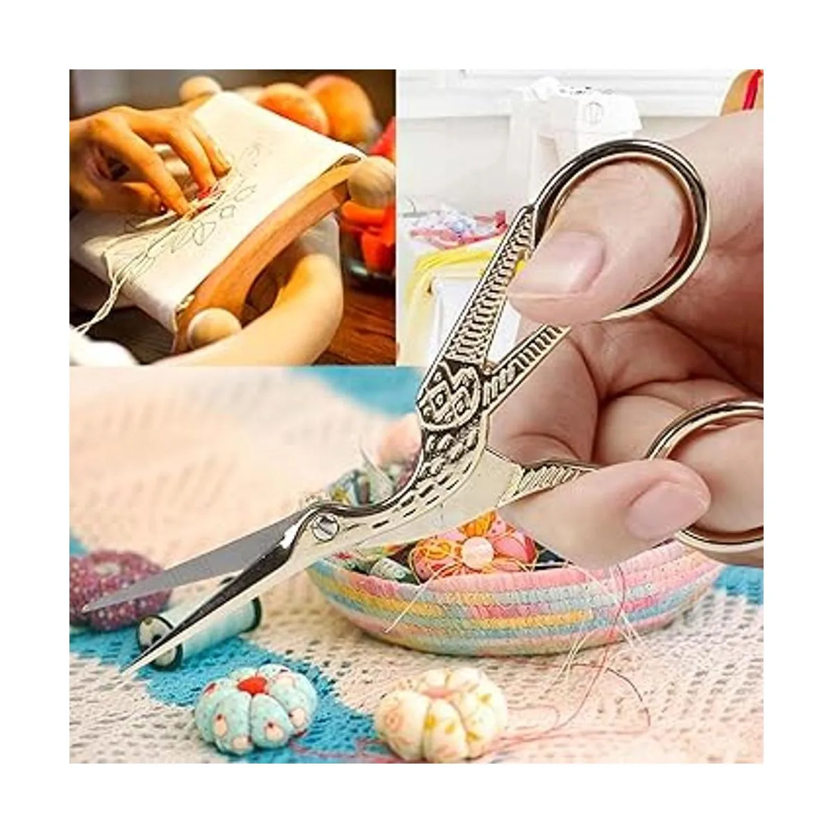 BIHRTC Tijeras de bordado de 4.5 pulgadas tijeras de_6