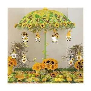 WATINC Paquete de 25 adornos de madera de gnomo de_5