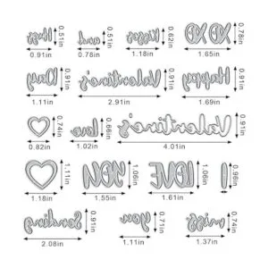 18 troqueles de corte de palabras del día de San Valentín_2