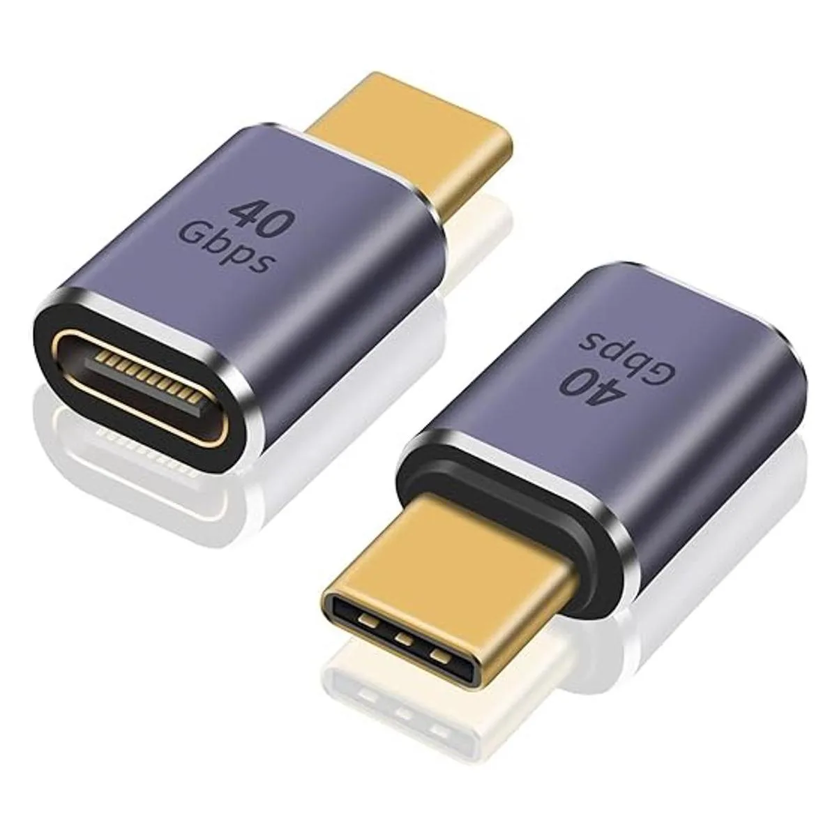 Poyiccot Adaptador extensor USB C de 40 Gbps paquete de 2_1