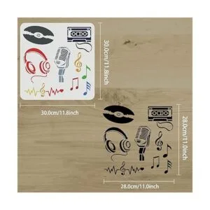 FINGERINSPIRE Plantillas musicales de 11.8 x 11.8_2