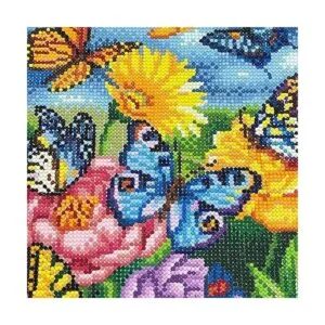 NAIMOER Kits de flores de pintura de diamante de mariposa_3