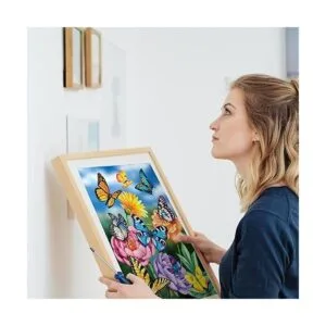 NAIMOER Kits de flores de pintura de diamante de mariposa_5