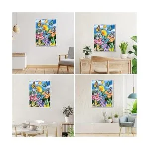 NAIMOER Kits de flores de pintura de diamante de mariposa_4