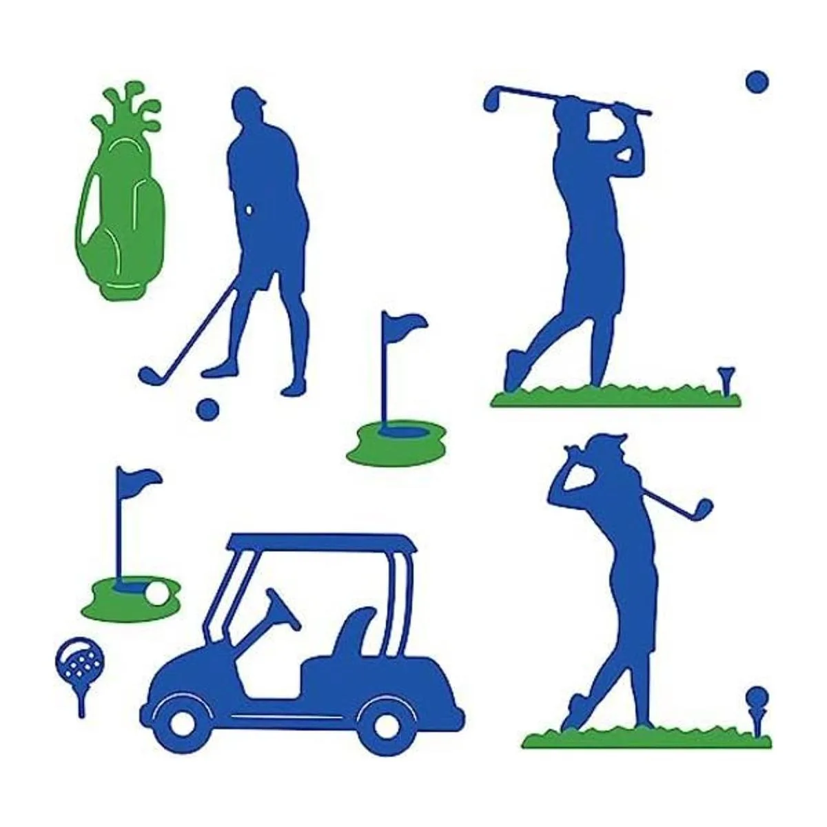 GLOBLELAND Troqueles de corte de metal con tema de golf_1