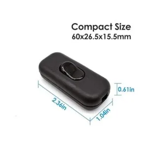 PLUSPOE Interruptor de cable en línea paquete de 2_5