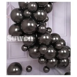 SUWEN Kit de globos metálicos negros 67 piezas de 10_3