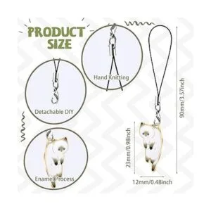 6 dijes de gato para teléfono celular kawaii para_2