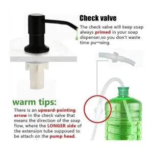 Kit de tubo de extensión dispensador de jabón con válvula_5