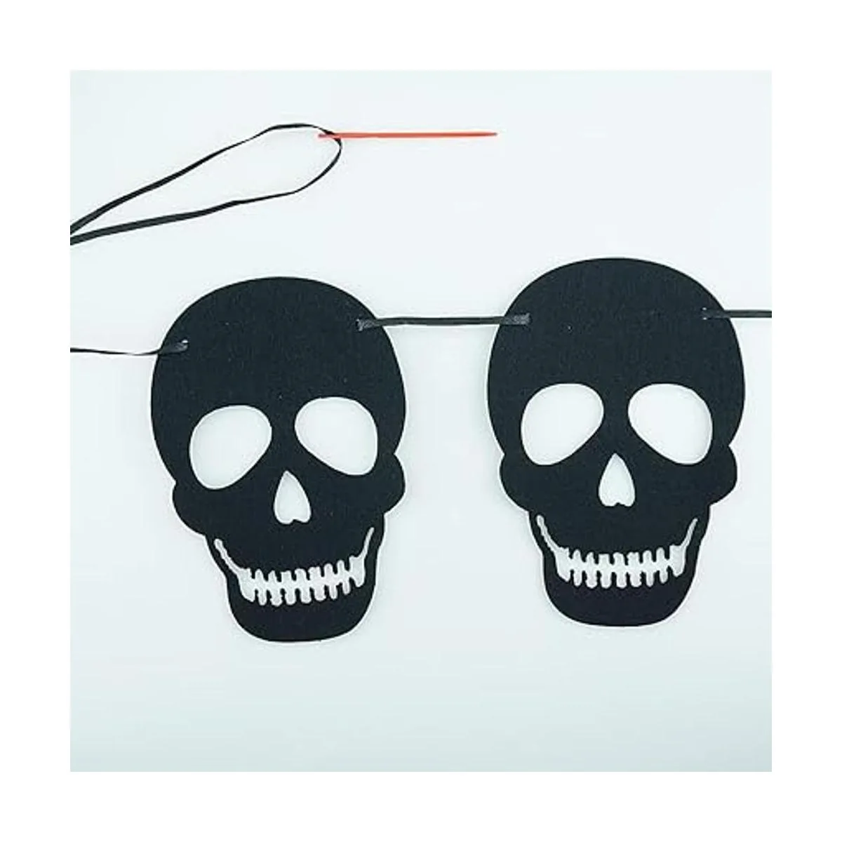 SaktopDeco Paquete de 2 guirnaldas de calavera de fieltro_5