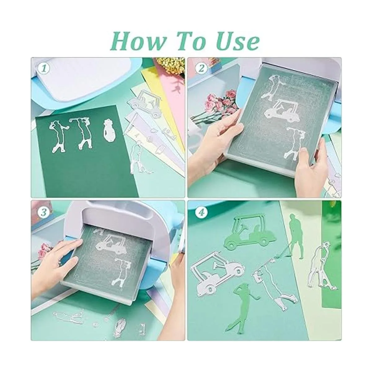 GLOBLELAND Troqueles de corte de metal con tema de golf_4