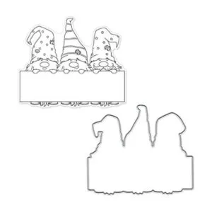 Sellos y troqueles de gnomos para hacer tarjetas sello_1