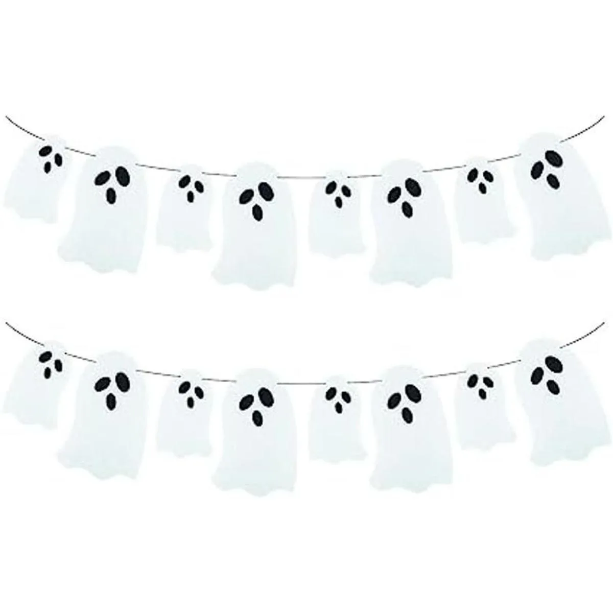 SaktopDeco Paquete de 2 guirnaldas de fantasma de fieltro_1