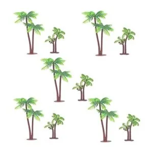 XHBTS 10 piezas de madera de coco modelo de palmeras de_1