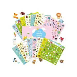 Juego de calcomanías de animales para niños 800 unidades_3