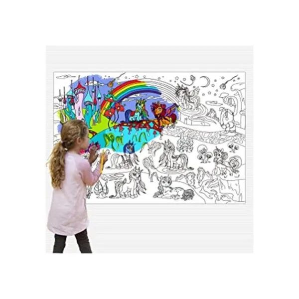 ALEX Art Póster grande para colorear Unicornio de arte_1