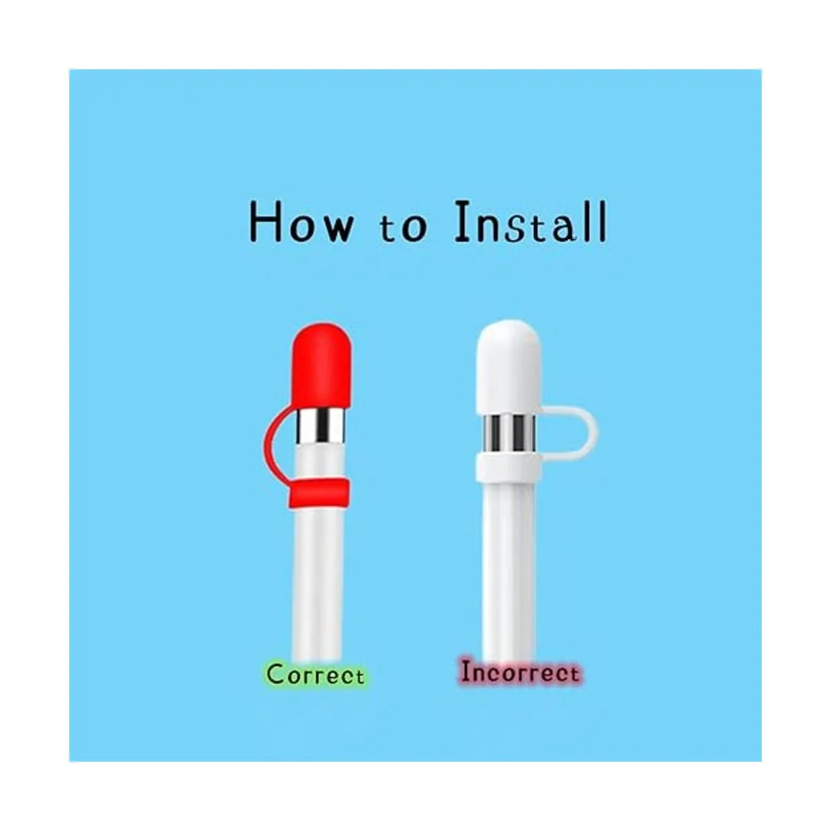 Fudda Soporte para tapa de silicona para Apple Pencil de_5