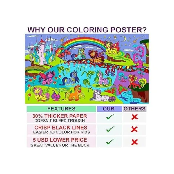 ALEX Art Póster grande para colorear Unicornio de arte_2