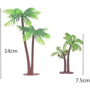 XHBTS 10 piezas de madera de coco modelo de palmeras de_2