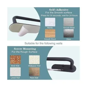 Soporte para toallas de papel autoadhesivo o de montaje_5