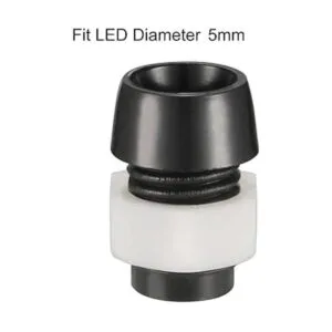 Uxcell 50 bombillas LED de 0.197 in de plástico cromado_3