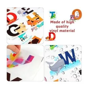 CCINEE ABC Calcomanías de pared con alfabeto animal_3