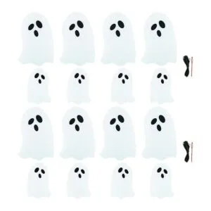 SaktopDeco Paquete de 2 guirnaldas de fantasma de fieltro_3