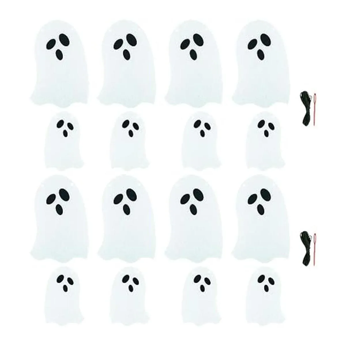 SaktopDeco Paquete de 2 guirnaldas de fantasma de fieltro_3