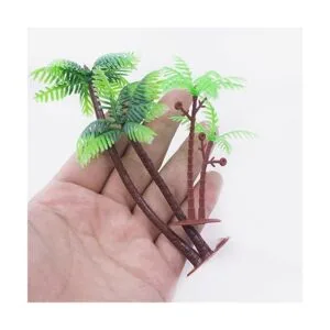 XHBTS 10 piezas de madera de coco modelo de palmeras de_4