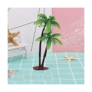 XHBTS 10 piezas de madera de coco modelo de palmeras de_3