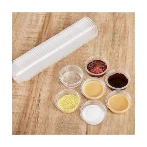 QIHYCUF 100 tazas pequeñas de plástico para alimentos y_3