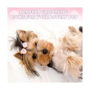 Janinka 32 lazos para el pelo de perro con bandas de goma_6