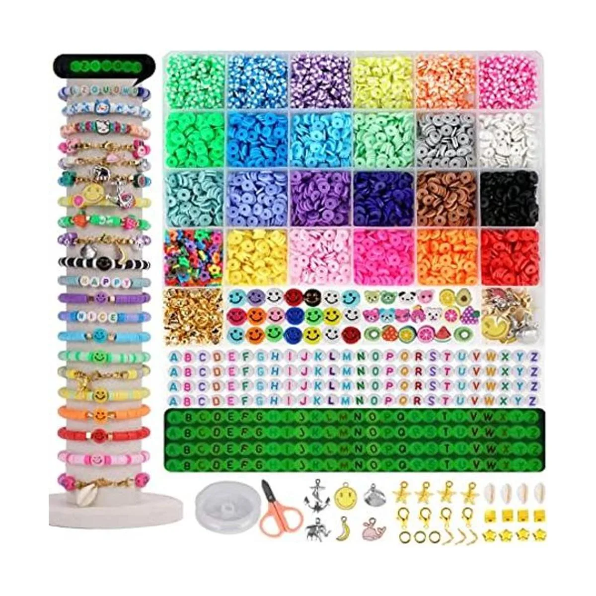 LZOUOWO 6100 cuentas de arcilla polimérica para hacer_1