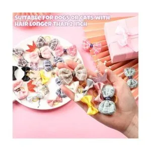 Janinka 32 lazos para el pelo de perro con bandas de goma_4