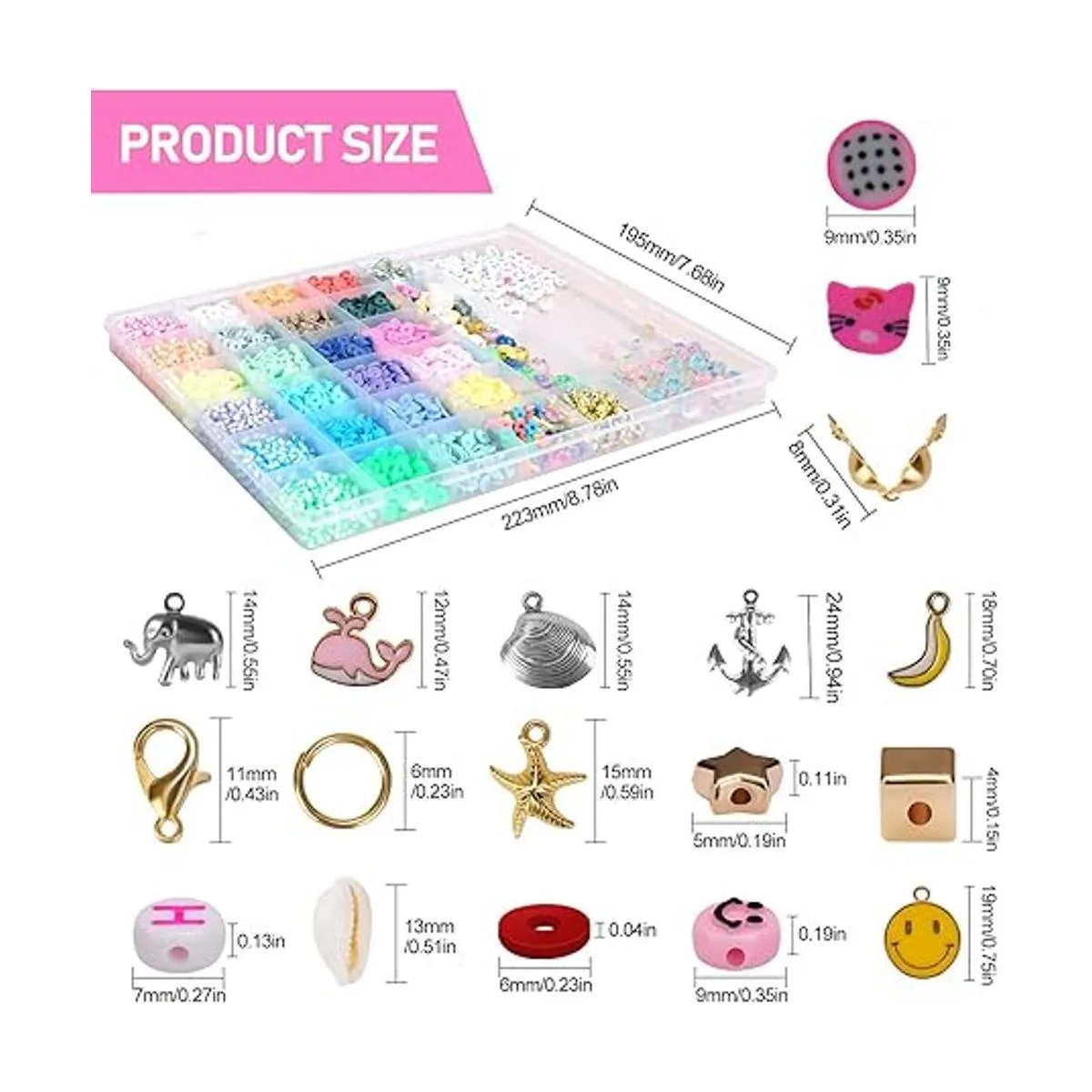 LZOUOWO 6100 cuentas de arcilla polimérica para hacer_3