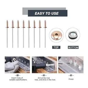 HARSKIYER Surtido de remaches de cobre rojo de 18_5