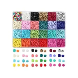 OUTUXED Kit de 7200 cuentas de semillas de vidrio de 0.157_3
