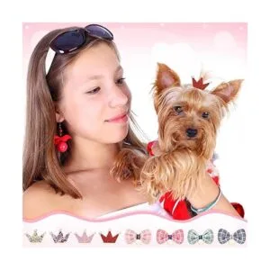 Janinka 32 lazos para el pelo de perro con bandas de goma_5