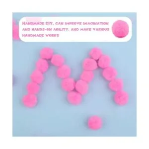 150 pompones pompones rosas de 1 pulgada bolas de pompón_4