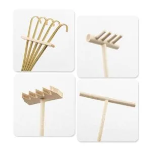 Framendino Paquete de 4 herramientas de rastrillo de_7