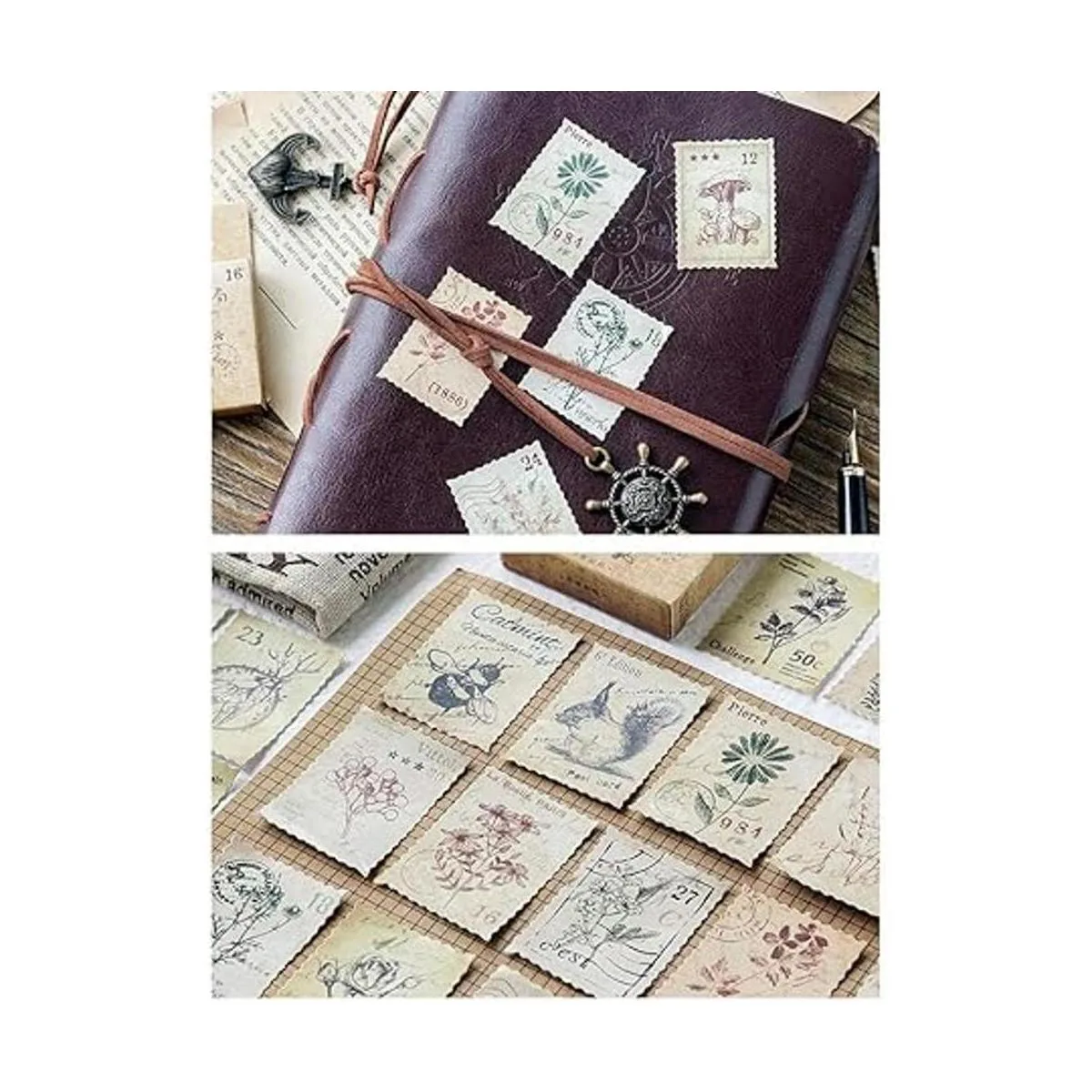 EORTA Juego de 138 pegatinas para sellos postales con_5